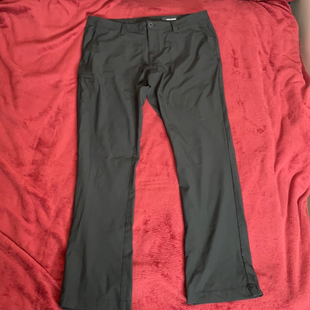 Volcom polyester cargo pants.